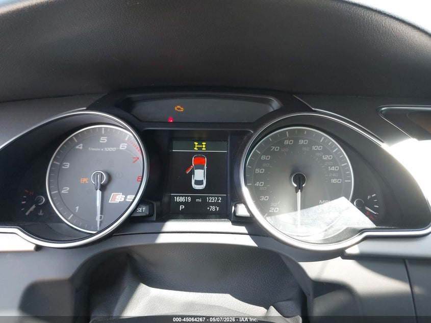 2014 Audi S5 VIN WAUCGAFR7EA060800 IAAI salvage auction — HAIL, Clear (Missouri), sold $3,500 on 2026-07-13 (photo 7)
