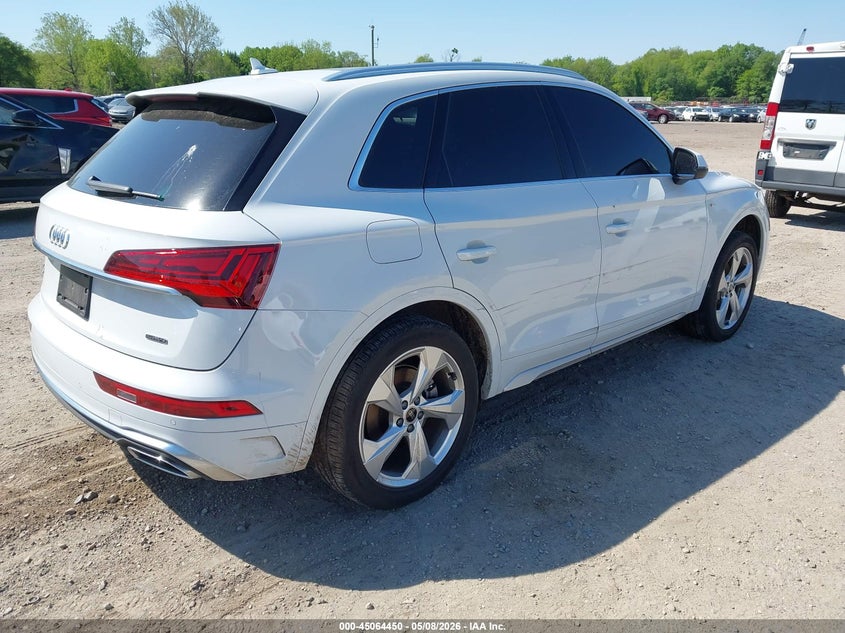 2023 Audi Q5 VIN WA1EAAFYXP2145982 IAAI salvage auction — LEFT REAR, Wait Title, sold $12,200 on 2026-09-11 (photo 4)