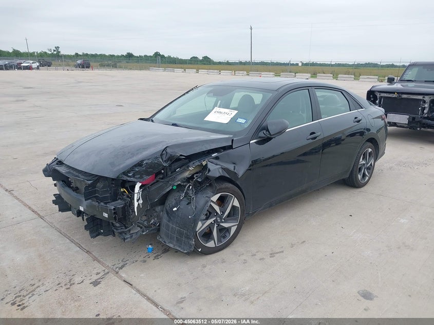 2021 Hyundai Elantra VIN KMHLN4AJ7MU005087 IAAI salvage auction — FRONT END, Salvage (Texas), sold $2,550 on 2026-07-10 (photo 2)