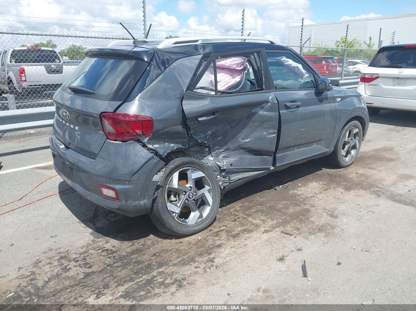 2024 Hyundai Venue VIN KMHRC8A36RU301590 IAAI salvage auction — RIGHT REAR, Salvage (Idaho), sold $3,250 on 2026-07-06 (photo 4)