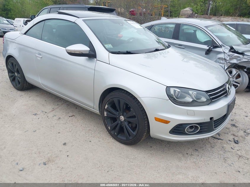2013 Volkswagen Eos VIN WVWFW8AH4DV008669 IAAI salvage auction — ELECTRICAL, Clear (Massachusetts), sold $850 on 2026-07-07 (photo 1)