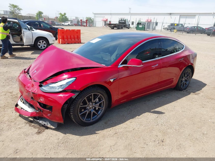 2018 Tesla Model 3 VIN 5YJ3E1EB9JF099581 IAAI salvage auction — FRONT END, Salvage (Illinois), sold $2,150 on 2026-07-09 (photo 2)