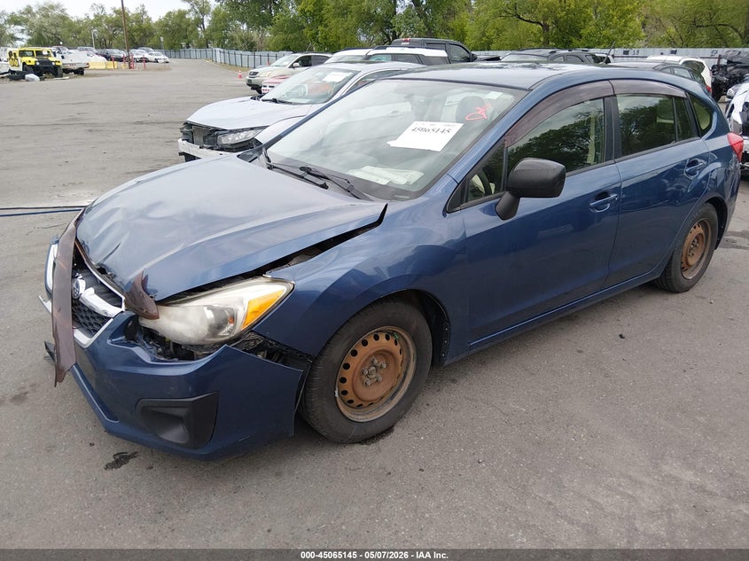 2013 Subaru Impreza VIN JF1GPAA61D1882613 IAAI salvage auction — FRONT END, Salvage (Utah), sold $350 on 2026-07-17 (photo 2)