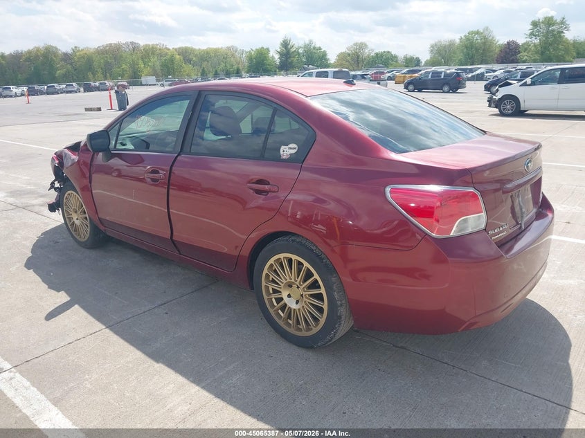 2012 Subaru Impreza VIN JF1GJAA60CH011791 IAAI salvage auction — LEFT FRONT, Clear (Indiana), sold $325 on 2026-07-31 (photo 3)