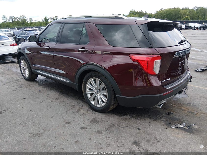 2022 Ford Explorer VIN 1FMSK7FH0NGB15281 IAAI salvage auction — RIGHT REAR, Salvage (South Carolina), sold $7,450 on 2026-07-29 (photo 3)
