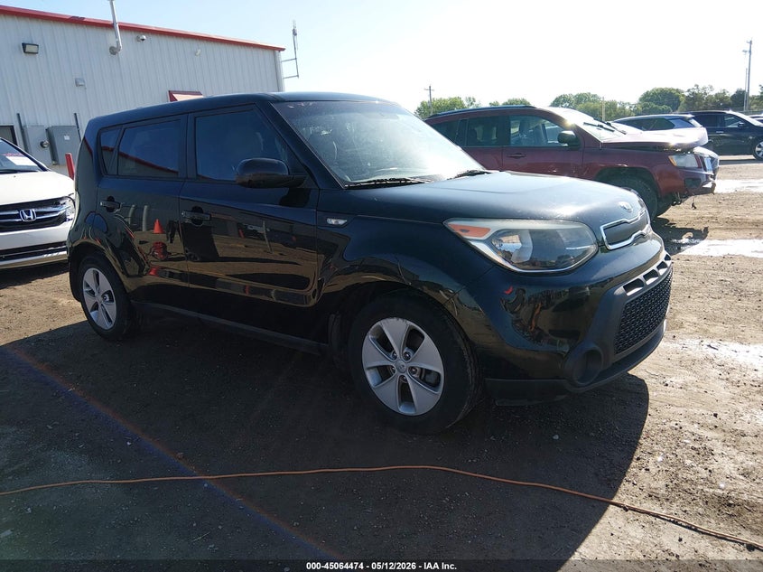 2014 Kia Soul VIN KNDJN2A25E7030028 IAAI salvage auction — LEFT FRONT, Salvage (South Carolina), sold $825 on 2026-07-10 (photo 1)