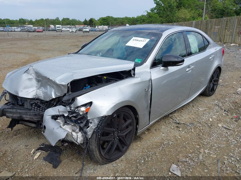 2016 Lexus Is VIN JTHCE1D28G5011548 IAAI salvage auction — FRONT END, Salvage (Virginia), sold $2,125 on 2026-07-06 (photo 2)