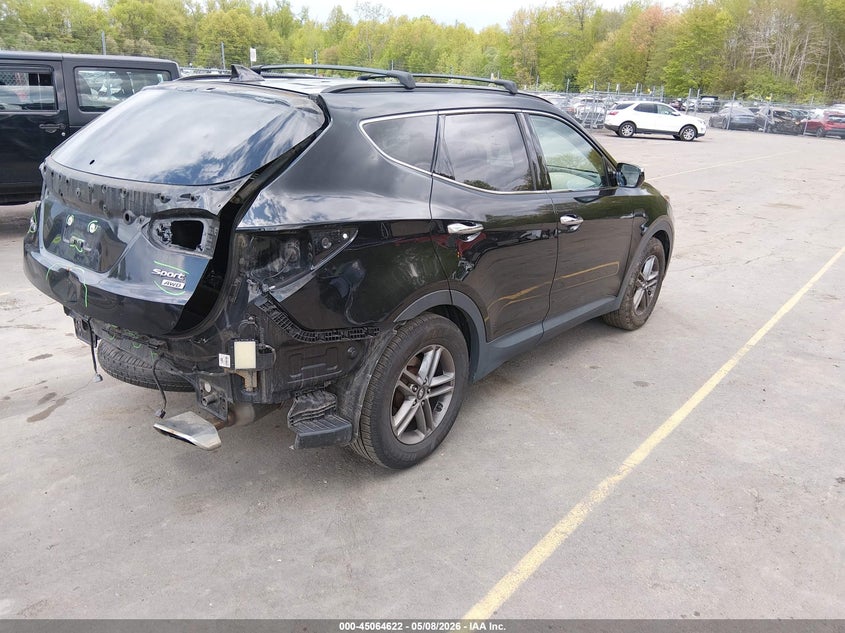 2017 Hyundai Santa fe VIN 5XYZUDLB1HG408979 IAAI salvage auction — REAR END, Salvage (Connecticut), sold $2,100 on 2026-07-09 (photo 4)
