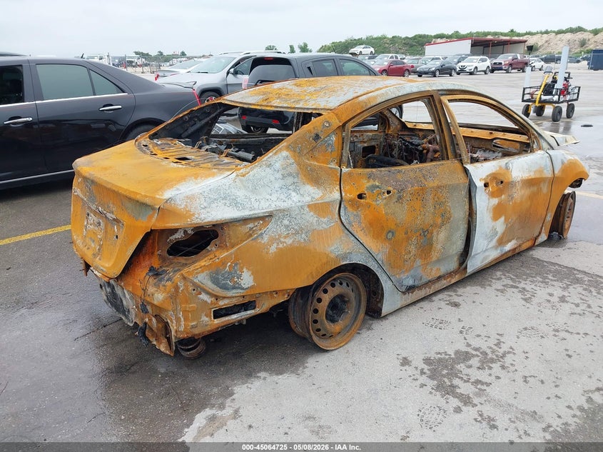 2016 Hyundai Accent VIN KMHCT4AE9GU072240 IAAI salvage auction — TOTAL BURN, Non-Repairable (Texas), sold $100 on 2026-07-09 (photo 4)