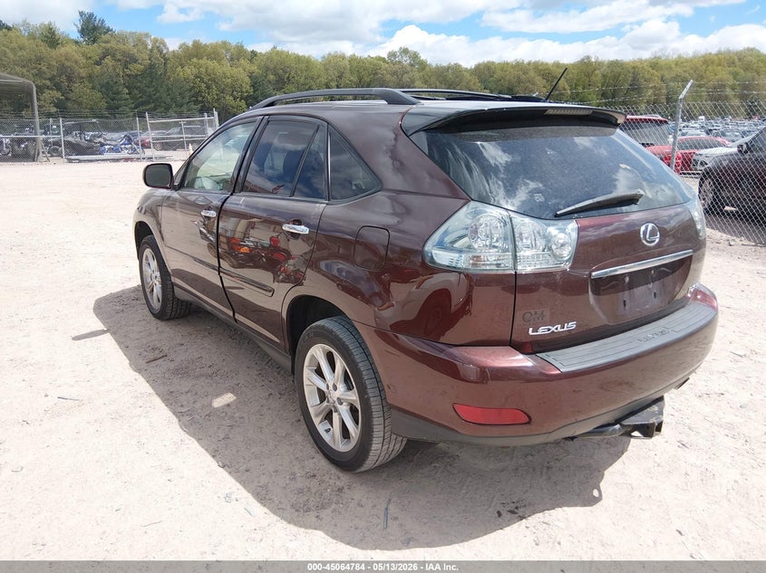 2008 Lexus Rx 350 VIN JTJHK31U282037273 IAAI salvage auction — HAIL, Junk Bill Of Sale Mv2459 (Wisconsin), sold $1,050 on 2026-07-22 (photo 3)