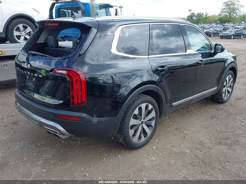 2022 Kia Telluride VIN 5XYP34HC8NG316730 IAAI salvage auction — HAIL, Salvage (Illinois), sold $8,900 on 2026-07-07 (photo 4)