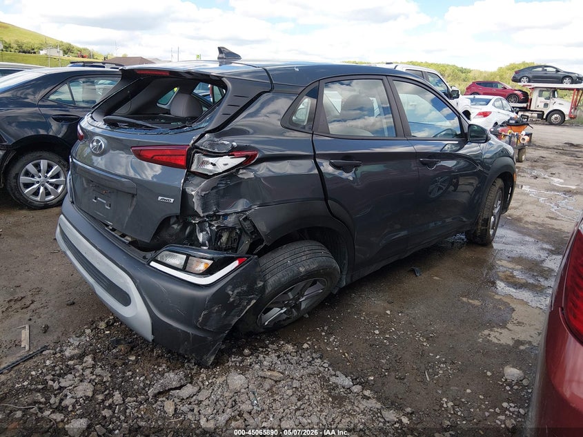 2023 Hyundai Kona VIN KM8K2CAB1PU058136 IAAI salvage auction — REAR END, Salvage (West Virginia), sold $1,300 on 2026-07-30 (photo 4)