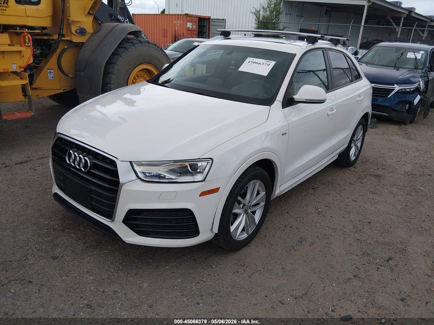 2018 Audi Q3 VIN WA1BCCFS1JR010439 IAAI salvage auction — LEFT SIDE, Clear (New Mexico), sold $2,500 on 2026-07-08 (photo 2)