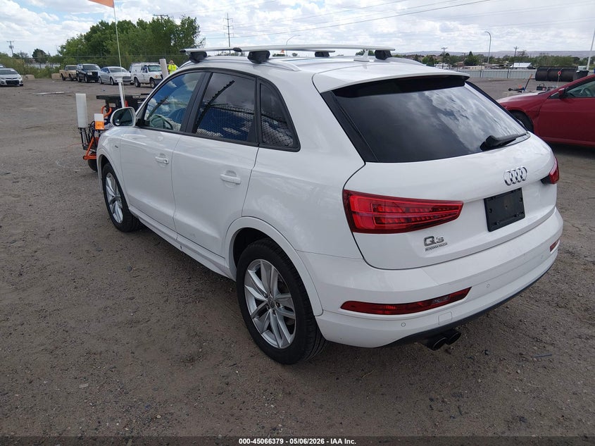 2018 Audi Q3 VIN WA1BCCFS1JR010439 IAAI salvage auction — LEFT SIDE, Clear (New Mexico), sold $2,500 on 2026-07-08 (photo 3)