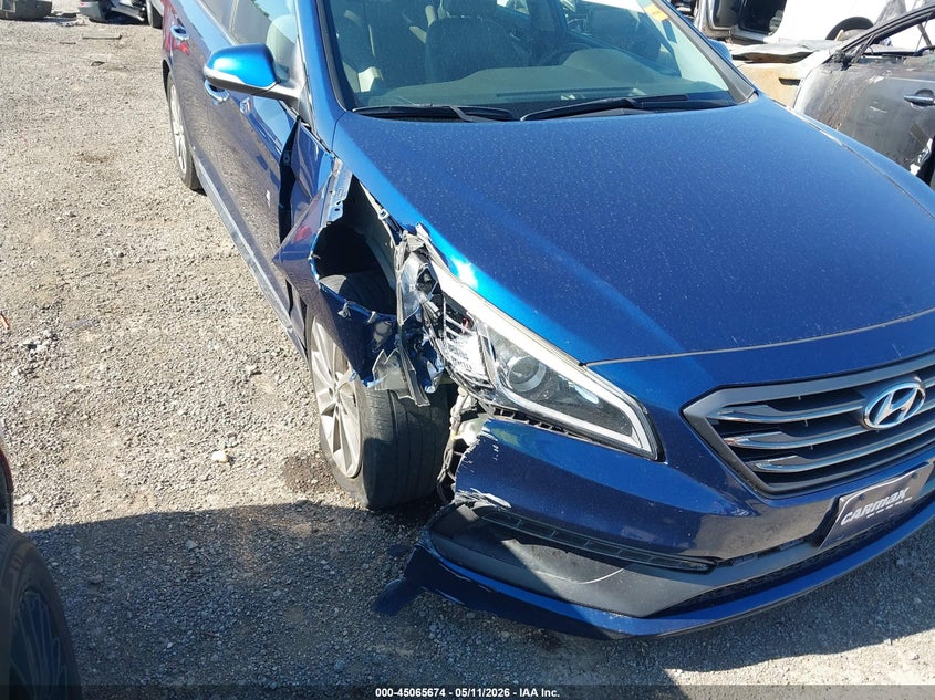 2015 Hyundai Sonata VIN 5NPE34AF6FH255206 IAAI salvage auction — RIGHT FRONT, Clear (Oklahoma), sold $2,600 on 2026-07-29 (photo 6)