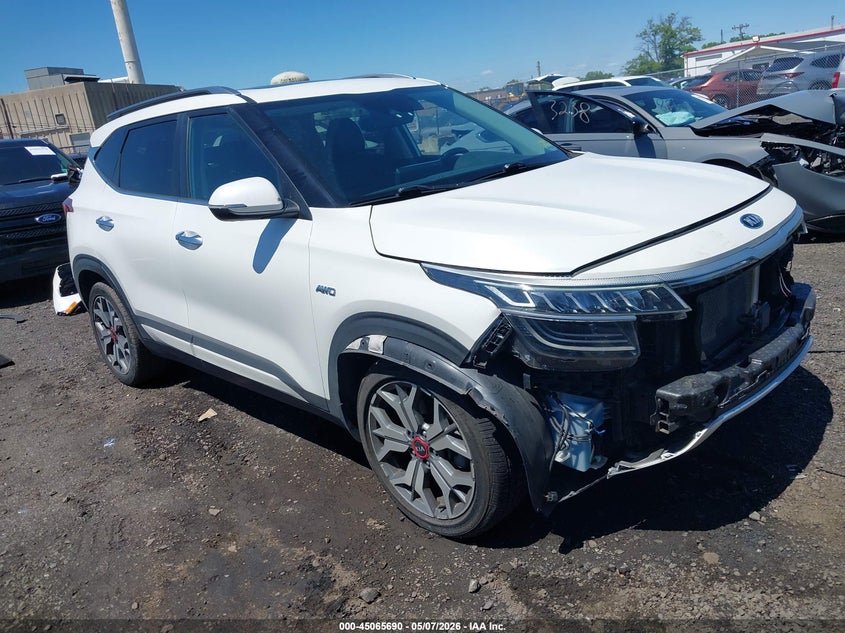 2021 Kia Seltos VIN KNDETCA21M7126847 IAAI salvage auction — FRONT END, Salvage (New Jersey), sold $3,000 on 2026-07-06 (photo 1)
