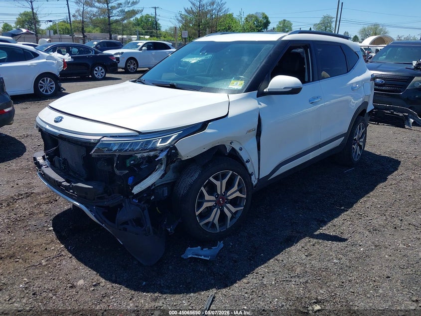 2021 Kia Seltos VIN KNDETCA21M7126847 IAAI salvage auction — FRONT END, Salvage (New Jersey), sold $3,000 on 2026-07-06 (photo 2)