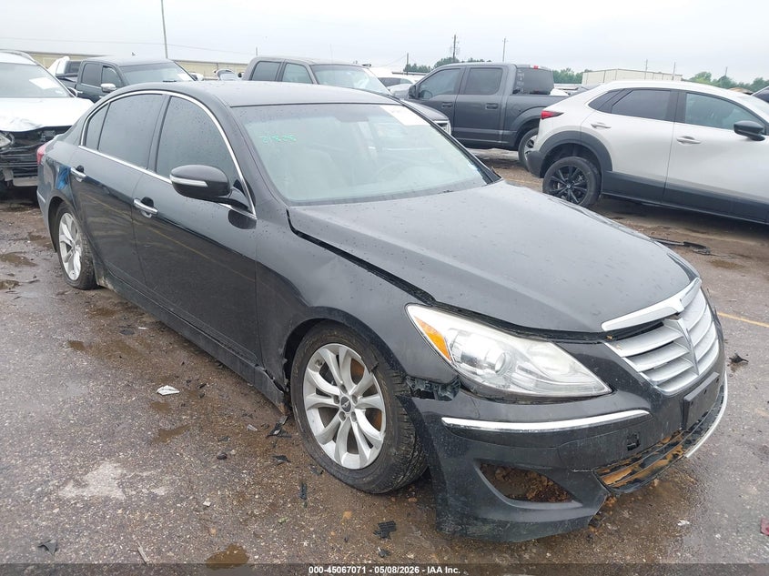 2013 Hyundai Genesis VIN KMHGC4DD7DU244409 IAAI salvage auction — FRONT END, Salvage (Texas), sold $550 on 2026-07-29 (photo 1)