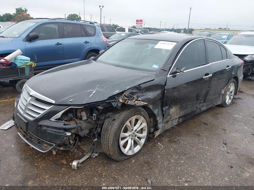 2013 Hyundai Genesis VIN KMHGC4DD7DU244409 IAAI salvage auction — FRONT END, Salvage (Texas), sold $550 on 2026-07-29 (photo 2)