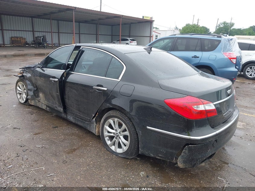 2013 Hyundai Genesis VIN KMHGC4DD7DU244409 IAAI salvage auction — FRONT END, Salvage (Texas), sold $550 on 2026-07-29 (photo 3)