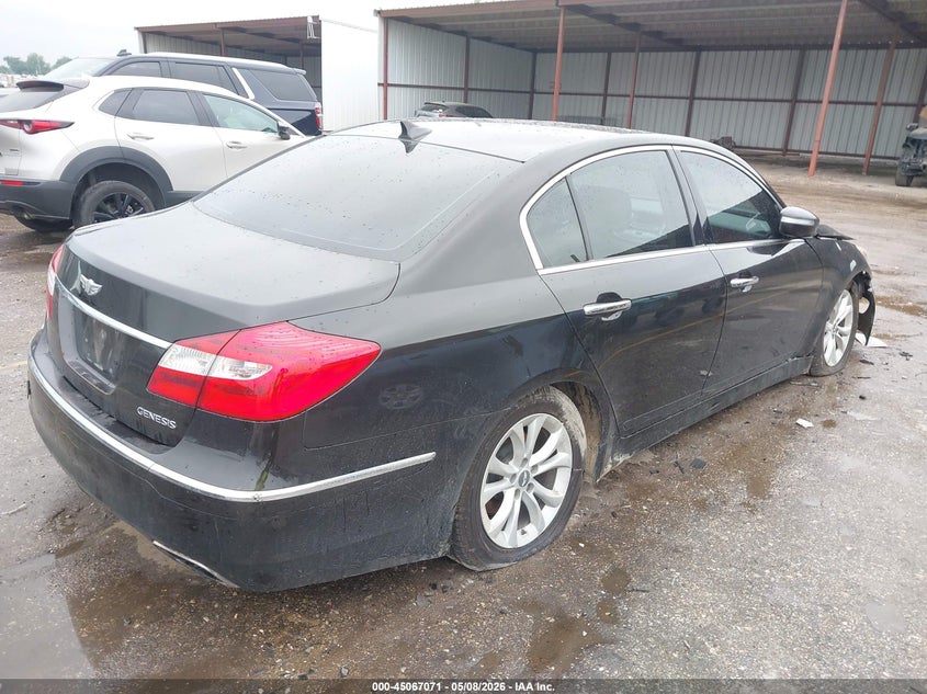2013 Hyundai Genesis VIN KMHGC4DD7DU244409 IAAI salvage auction — FRONT END, Salvage (Texas), sold $550 on 2026-07-29 (photo 4)