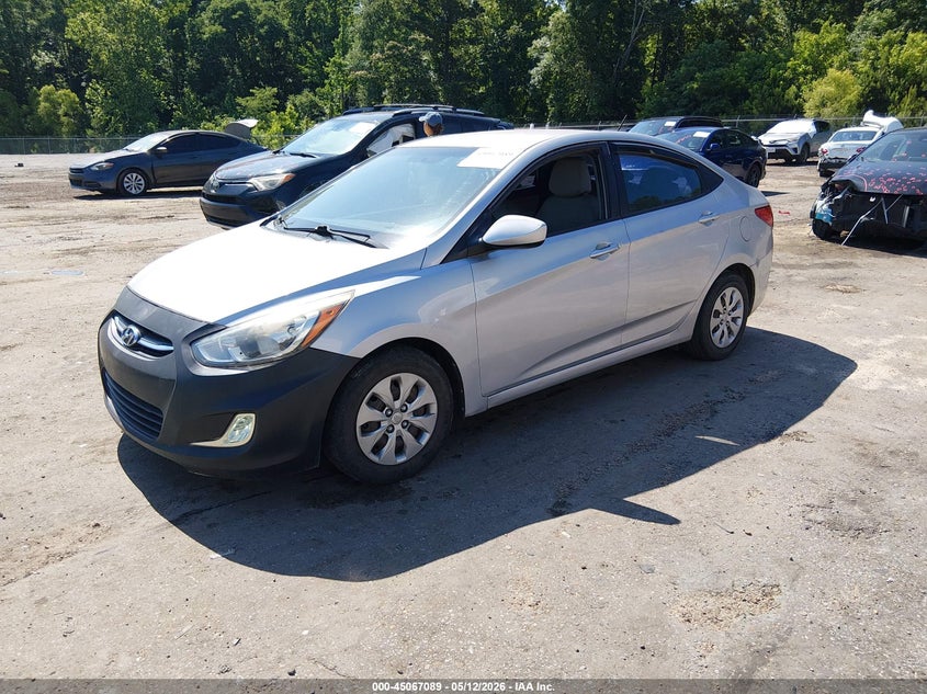 2015 Hyundai Accent VIN KMHCT4AE1FU838749 IAAI salvage auction — FRONT & REAR, Clear (Mississippi), sold $1,500 on 2026-07-22 (photo 2)