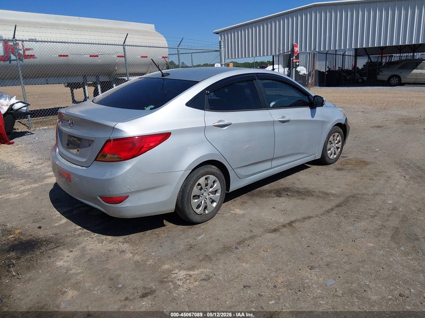 2015 Hyundai Accent VIN KMHCT4AE1FU838749 IAAI salvage auction — FRONT & REAR, Clear (Mississippi), sold $1,500 on 2026-07-22 (photo 4)