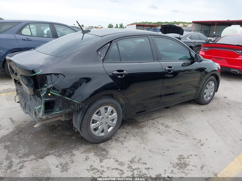 2023 Kia Rio VIN 3KPA24AD1PE619859 IAAI salvage auction — REAR END, Original (Texas), sold $2,400 on 2026-07-09 (photo 4)