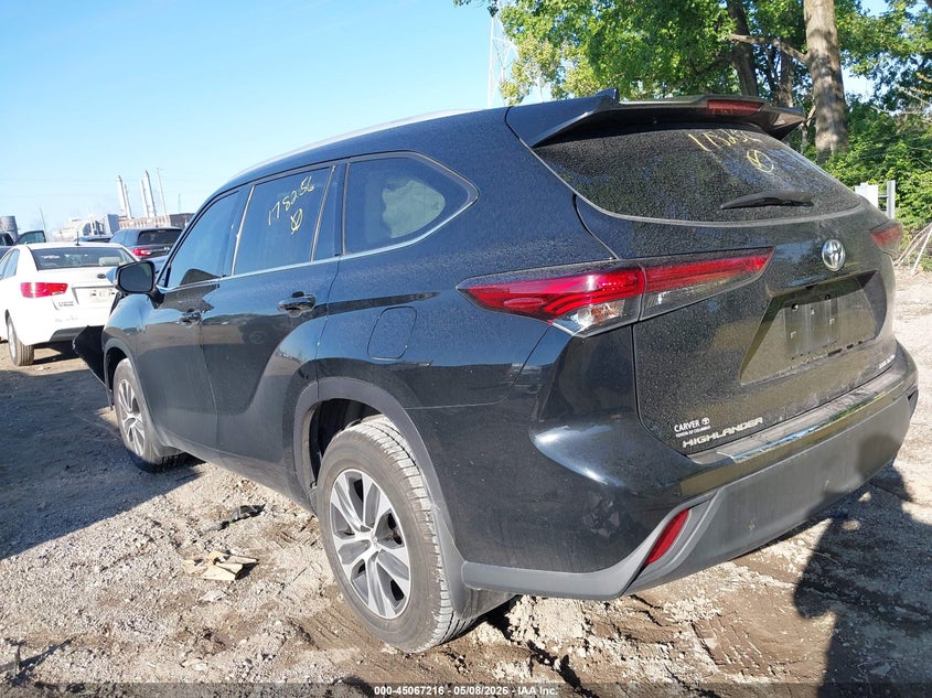 2022 Toyota Highlander VIN 5TDGZRBH1NS178256 IAAI salvage auction — FRONT END, Salvage (Indiana), sold $11,650 on 2026-07-08 (photo 3)