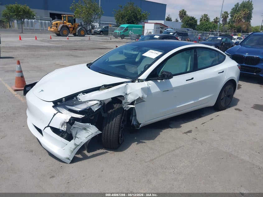 2023 Tesla Model 3 VIN 5YJ3E1EA8PF479804 IAAI salvage auction — LEFT FRONT, Salvage (Arizona), sold $5,100 on 2026-07-06 (photo 2)