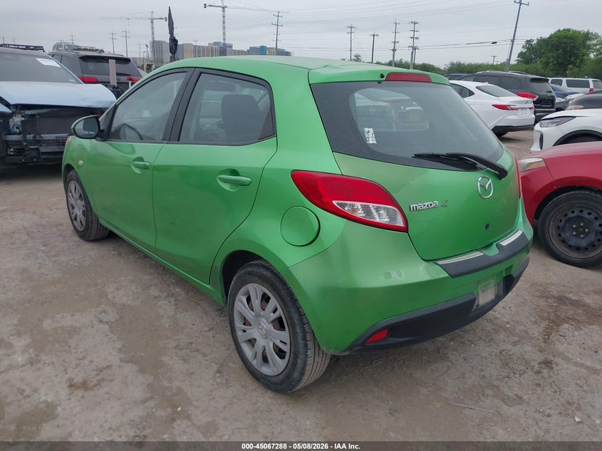 2013 Mazda 2 VIN JM1DE1KY0D0154418 IAAI salvage auction — FRONT & REAR, Original (Texas), sold $375 on 2026-07-29 (photo 3)
