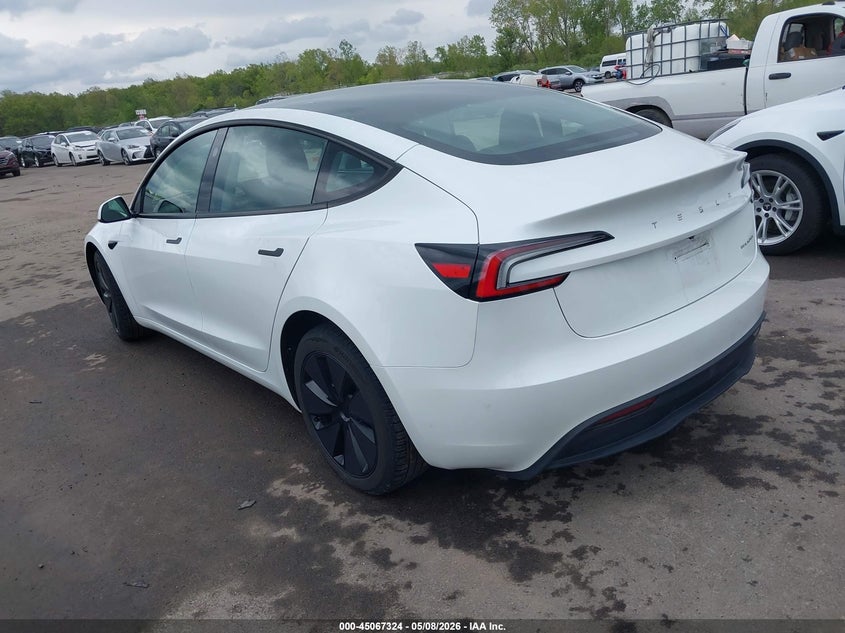 2025 Tesla Model 3 VIN 5YJ3E1EB9SF061060 IAAI salvage auction — HAIL, Salvage (Ohio), sold $21,250 on 2026-07-07 (photo 3)