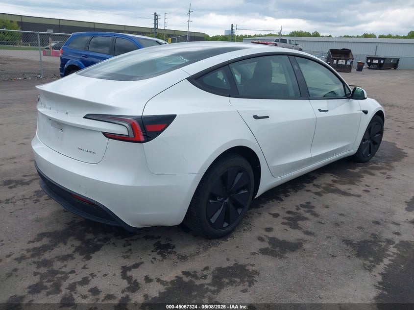2025 Tesla Model 3 VIN 5YJ3E1EB9SF061060 IAAI salvage auction — HAIL, Salvage (Ohio), sold $21,250 on 2026-07-07 (photo 4)