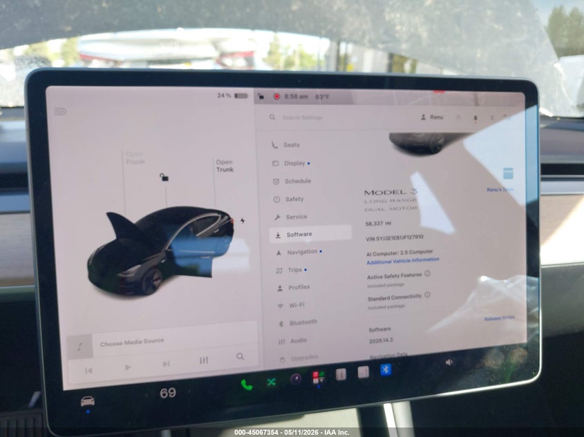 2018 Tesla Model 3 VIN 5YJ3E1EB1JF127910 IAAI salvage auction — FRONT END, Salvage (California), sold $4,550 on 2026-07-29 (photo 7)