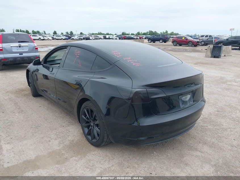 2021 Tesla Model 3 VIN 5YJ3E1EA4MF095109 IAAI salvage auction — RIGHT FRONT, Salvage (Texas), sold $4,300 on 2026-07-08 (photo 3)