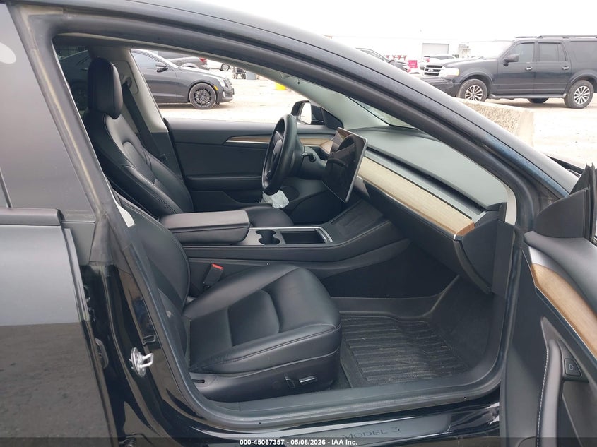 2021 Tesla Model 3 VIN 5YJ3E1EA4MF095109 IAAI salvage auction — RIGHT FRONT, Salvage (Texas), sold $4,300 on 2026-07-08 (photo 5)