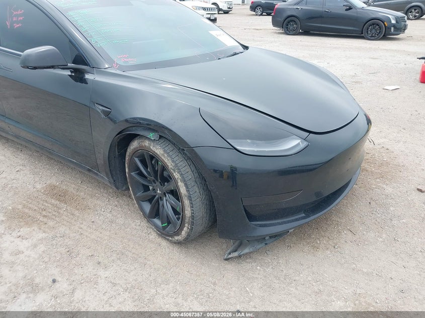 2021 Tesla Model 3 VIN 5YJ3E1EA4MF095109 IAAI salvage auction — RIGHT FRONT, Salvage (Texas), sold $4,300 on 2026-07-08 (photo 6)