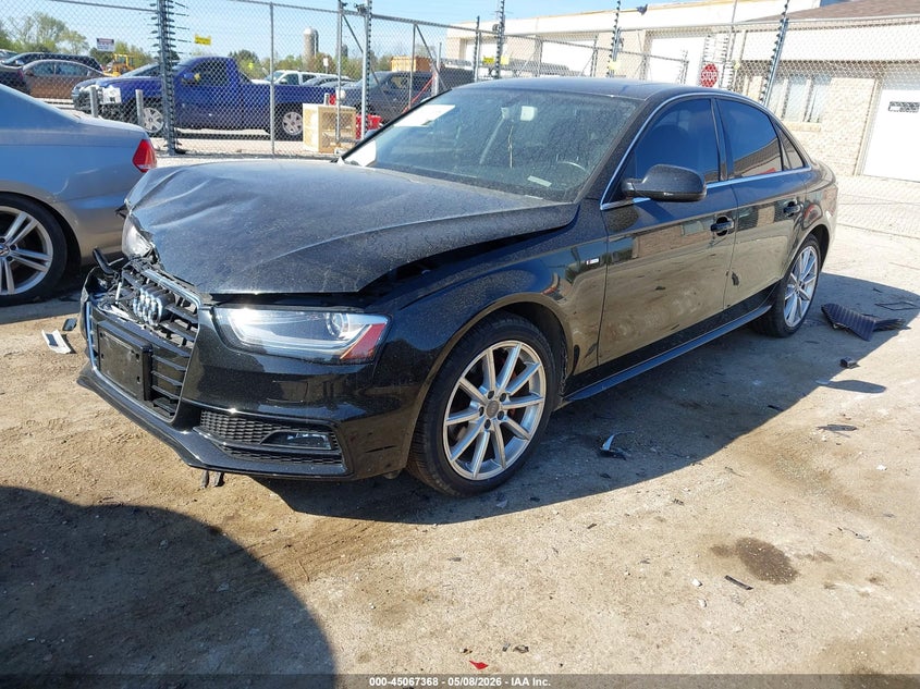 2014 Audi A4 VIN WAUFFAFL5EN022132 IAAI salvage auction — FRONT END, Clear (Wisconsin), sold $2,200 on 2026-07-14 (photo 2)