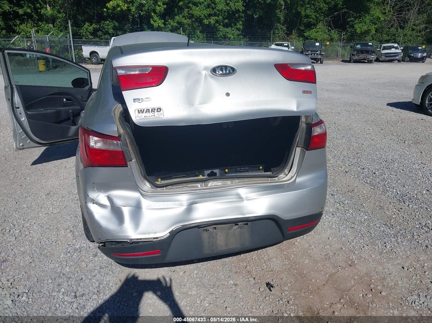 2015 Kia Rio VIN KNADM4A32F6451410 IAAI salvage auction — REAR END, Salvage (Kentucky), sold $300 on 2026-07-28 (photo 6)