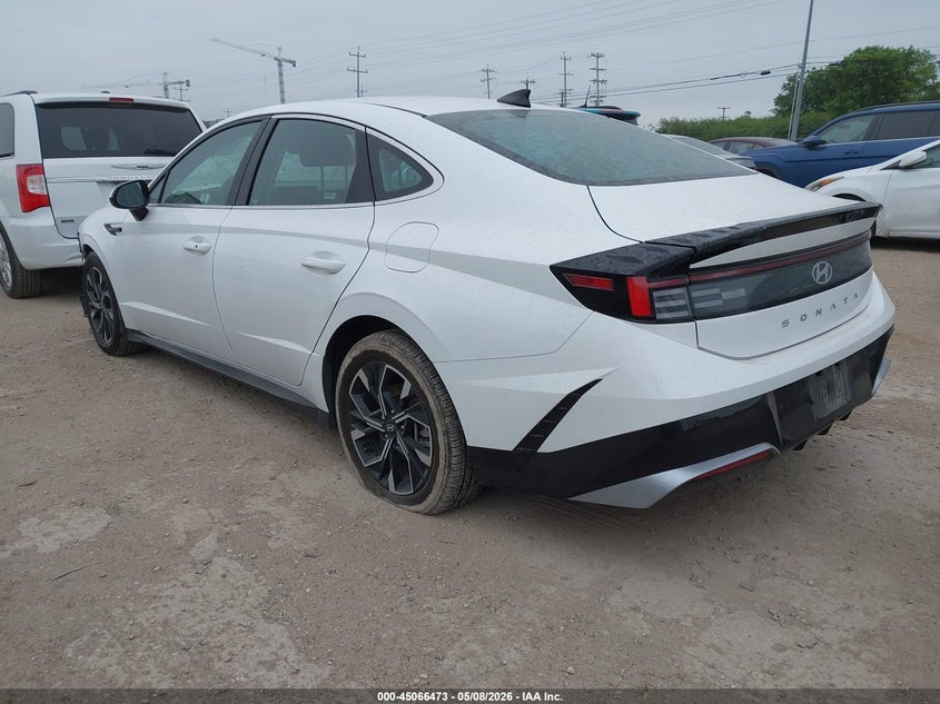 2025 Hyundai Sonata VIN KMHL64JA3SA493174 IAAI salvage auction — LEFT FRONT, Non-Repairable (Texas), sold $7,800 on 2026-07-06 (photo 3)