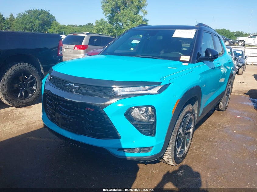 2022 Chevrolet Trailblazer VIN KL79MUSL3NB017555 IAAI salvage auction — REAR END, Clear (Oklahoma), sold $5,200 on 2026-07-22 (photo 2)