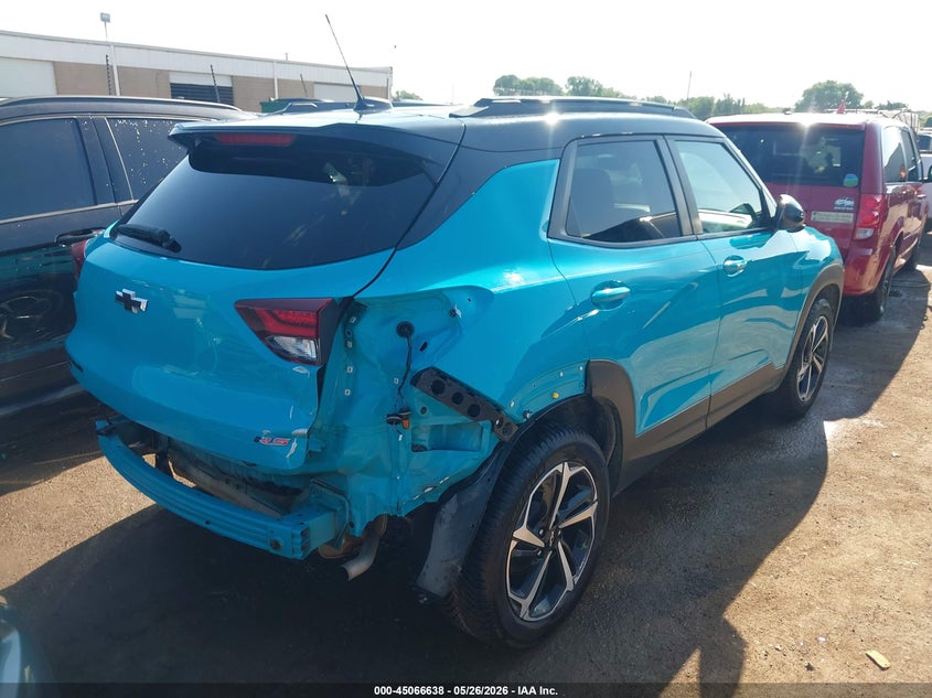 2022 Chevrolet Trailblazer VIN KL79MUSL3NB017555 IAAI salvage auction — REAR END, Clear (Oklahoma), sold $5,200 on 2026-07-22 (photo 4)
