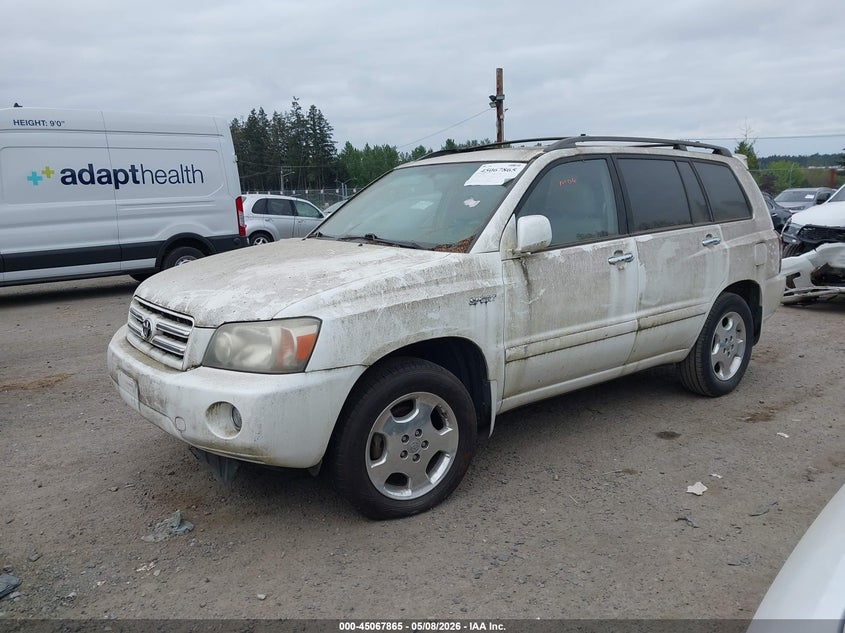 2007 Toyota Highlander VIN JTEGP21AX70137336 IAAI salvage auction — FRONT END, Clear (Washington), sold $850 on 2026-07-15 (photo 2)