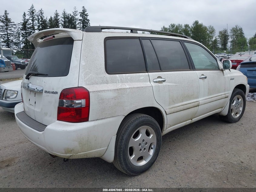 2007 Toyota Highlander VIN JTEGP21AX70137336 IAAI salvage auction — FRONT END, Clear (Washington), sold $850 on 2026-07-15 (photo 4)
