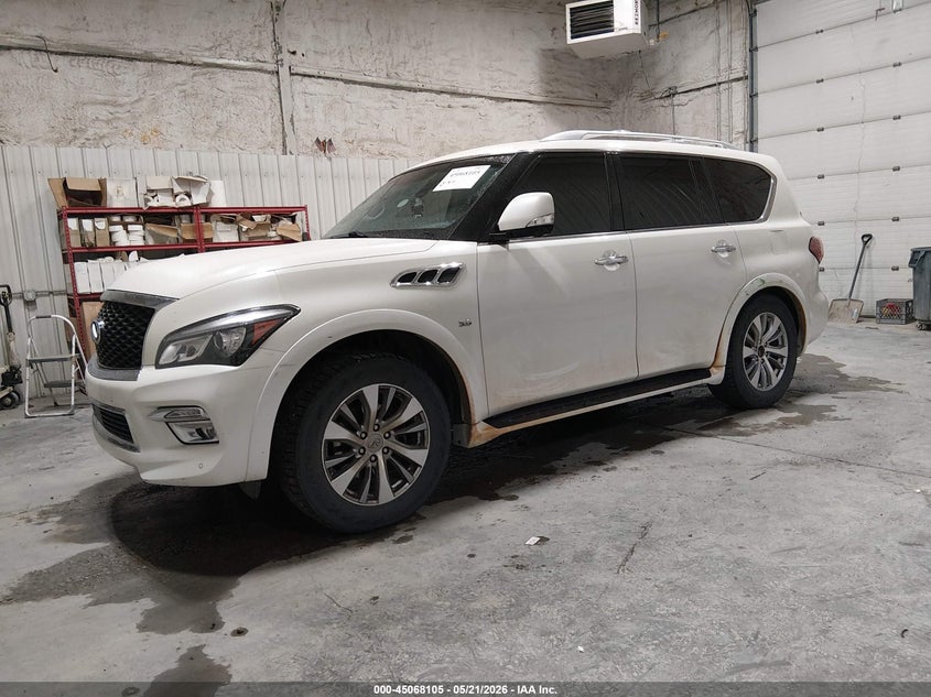 2016 Infiniti Qx80 VIN JN8AZ2ND4G9801087 IAAI salvage auction — FRONT END, Salvage (Idaho), sold $3,675 on 2026-07-17 (photo 2)