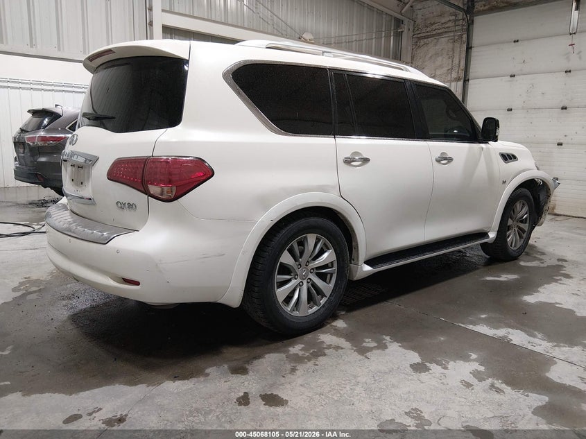 2016 Infiniti Qx80 VIN JN8AZ2ND4G9801087 IAAI salvage auction — FRONT END, Salvage (Idaho), sold $3,675 on 2026-07-17 (photo 4)
