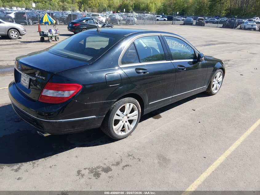 2011 Mercedes-benz C class VIN WDDGF8BB0BR148471 IAAI salvage auction — NORMAL WEAR, Bill Of Sale - Parts Only (Connecticut), sold $475 on 2026-07-09 (photo 4)