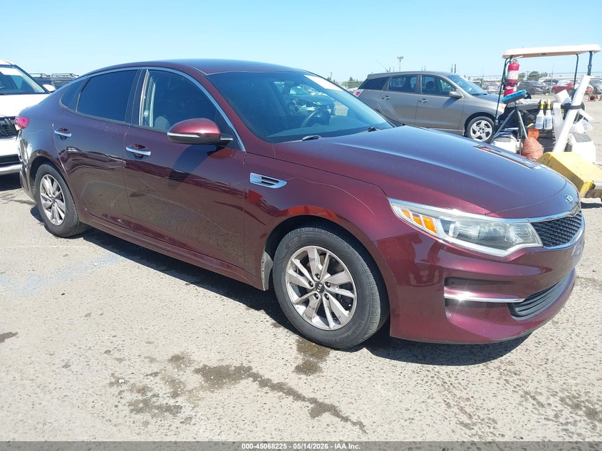 2018 Kia Optima VIN 5XXGT4L34JG239585 IAAI salvage auction — VANDALISM, Salvage (California), sold $2,300 on 2026-07-15 (photo 1)