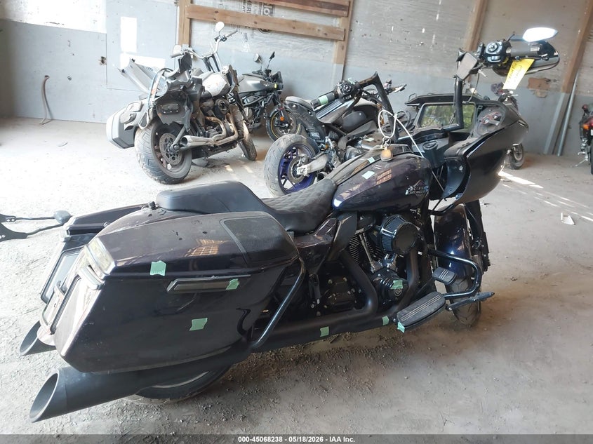 2025 Harley-davidson Road glide VIN 1HD1KH718SB619950 IAAI salvage auction — LEFT FRONT, Salvage - Greater Than 75% (Maryland), sold $11,350 on 2026-07-22 (photo 4)