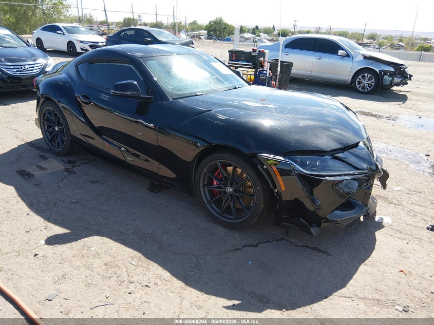 2026 Toyota Supra VIN WZ1DB0G01TW076119 IAAI salvage auction — LEFT FRONT, Salvage (New Mexico), sold $23,500 on 2026-07-13 (photo 1)